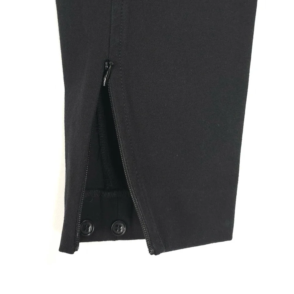 TORY BURCH Women's Dress Pants Size 10 Stretch Cotton Ankle Zip Black 1210-74820